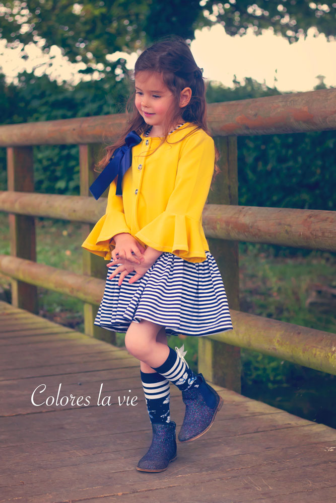 Ensemble Pull + Jupe Pour Petite Fille - Manches à Volant Et Jupe Trapèze à Boutons - Taille 12 Mois à 5 Ans - Automne/hiver