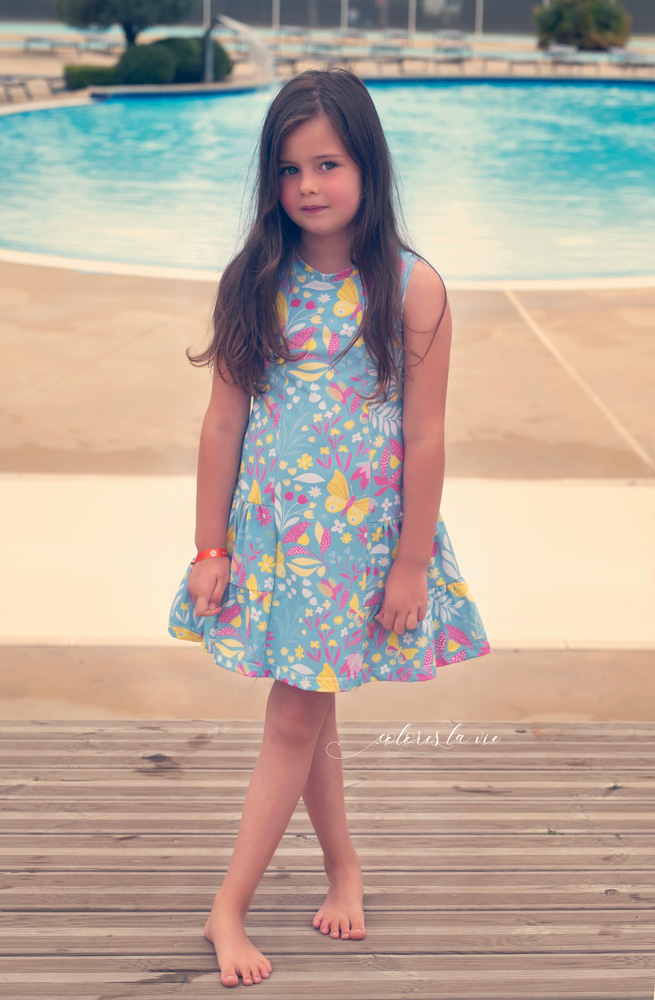 Robe Fille Wrangler Taille 2T, Manches Volants, Imprimé Paysage Multicolore, Neuve