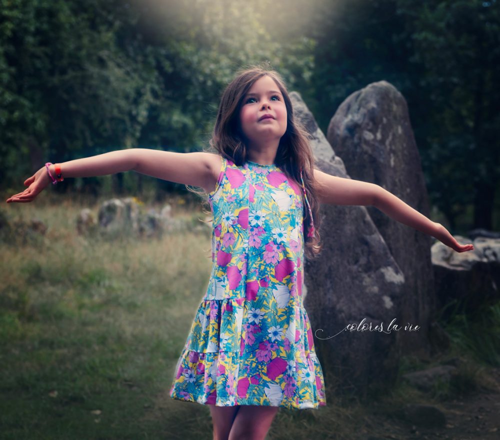 Robe Julia Lularoe à Fleurs - Taille M - Occasion En Très Bon état - Couleurs Vives