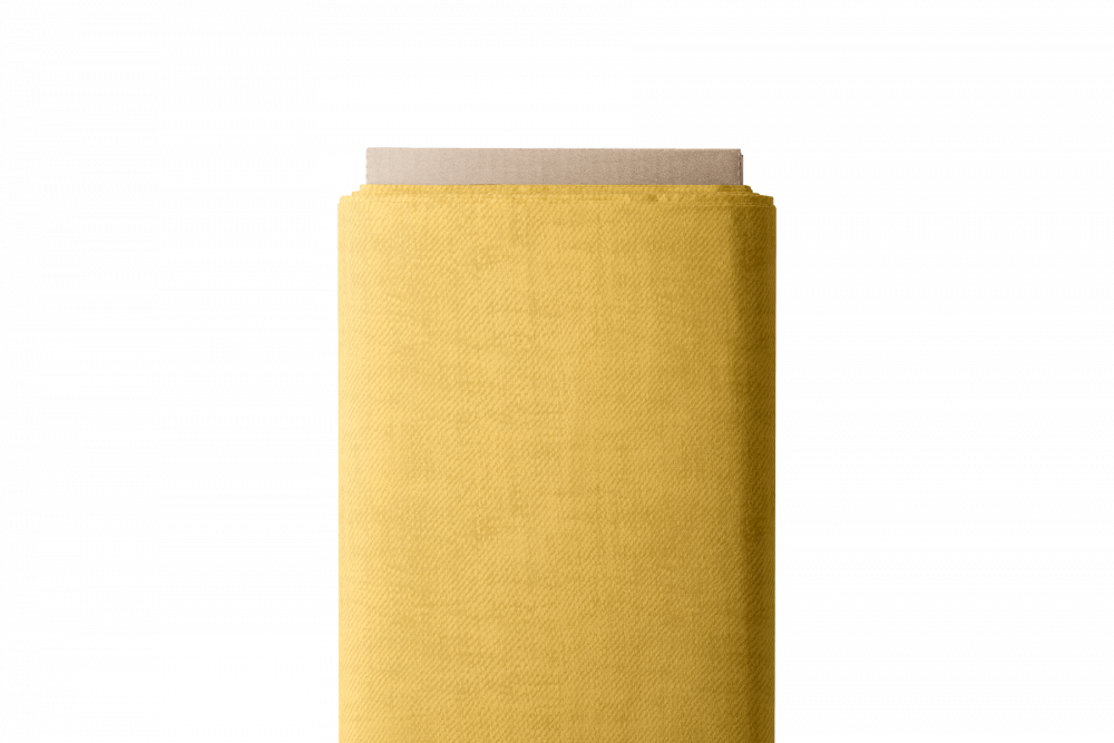 Tissu effet jean jaune soleil uni – Collection Rainbow 2026