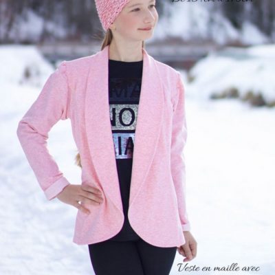 Patron veste ado Amaya en maille du 134 au 170 cm