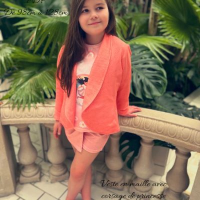 Patron veste fille Amaya en maille 98-128 cm