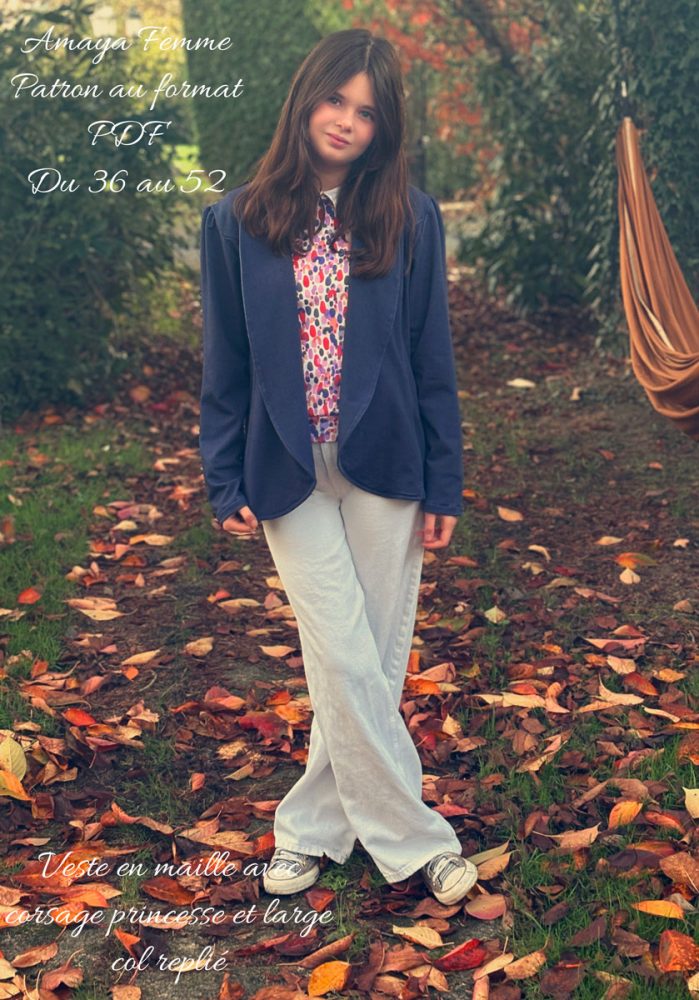 Patron veste femme Amaya en maille du 36 au 52