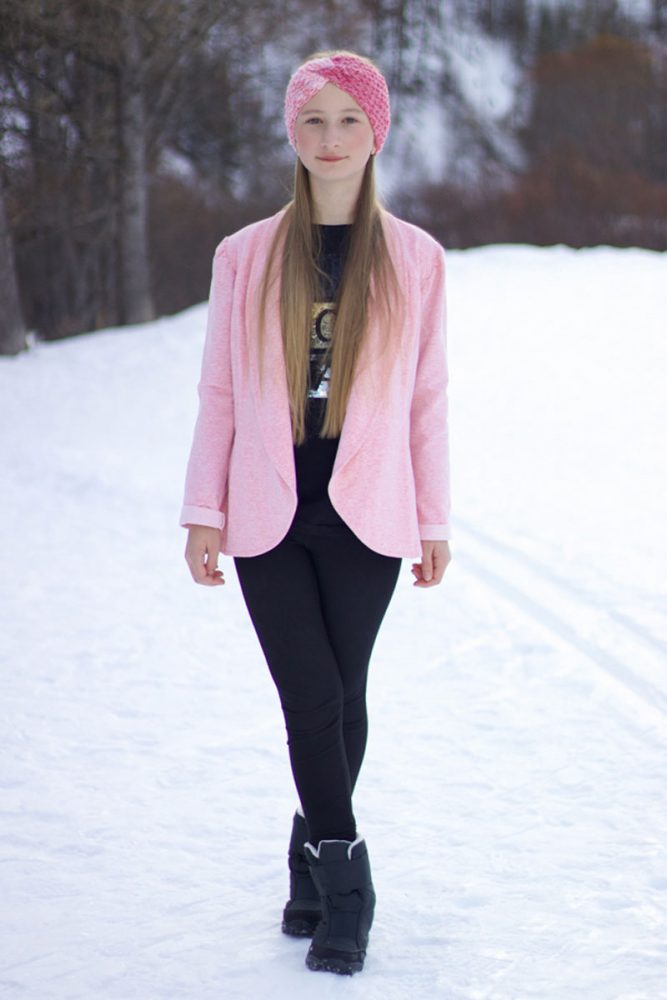 Amaya-43 devant Version manches longues – patron couture veste ado